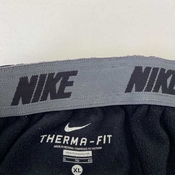 NWOT | Nike men’s therma-fit black elastic drawstring straight sweatpants XL - Picture 7 of 9